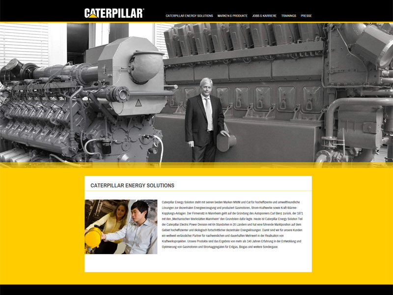 Главная сайта Caterpillar Energy Solutions