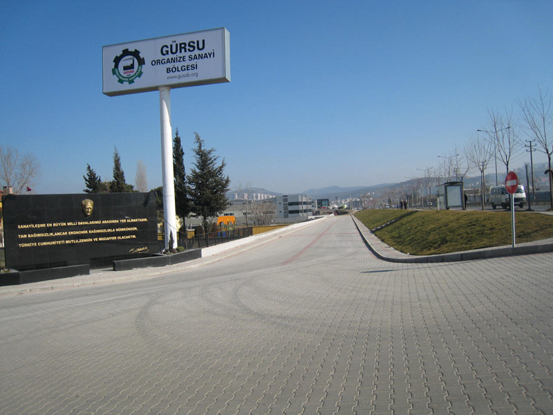 промышленной район Gürsu Organize Sanayi Bölgesi (GÜSAB)