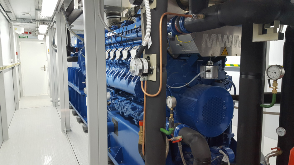 MWM TCG 2020 V20 gensets providing 2 MW electrical power