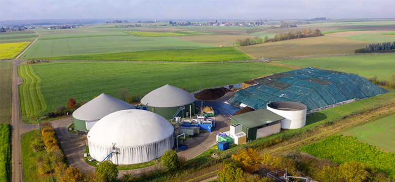 Biogasanlage und Blockheizkraftwerk am Standort Langenau