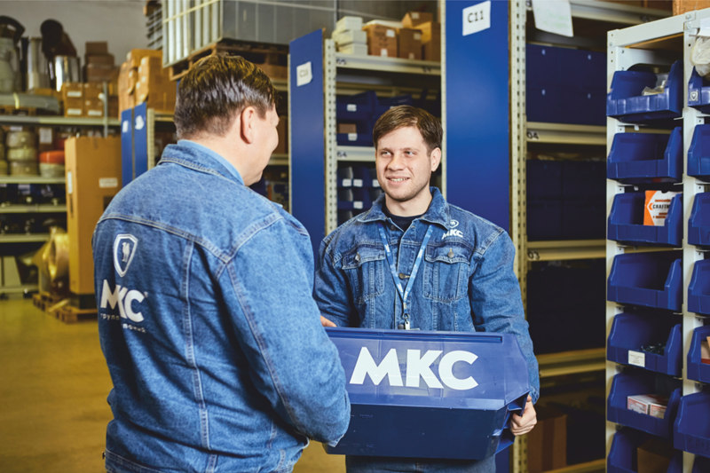 The most important spare parts for gas engines quickly at hand – storage at MKS