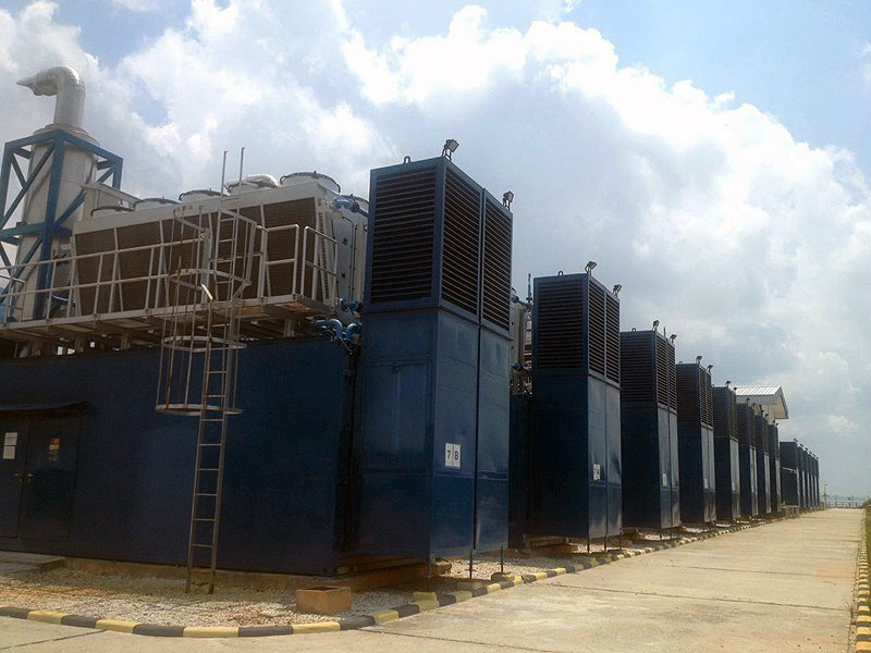 14 газовых двигателей MWM типа TCG 2020 V20 в контейнерном исполнении на ТЭЦ в Раваминяк