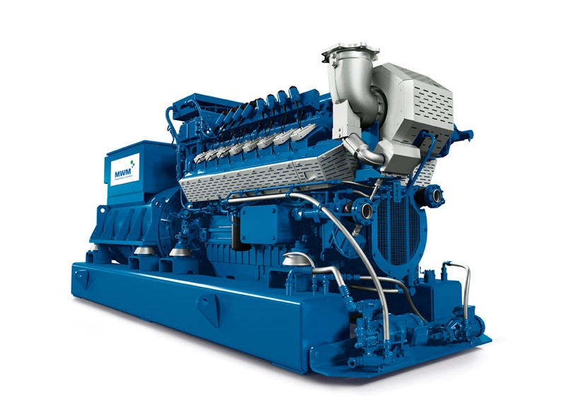 Подпись под рисунком: Газовый двигатель новой конструкции TCG 3016 – Эффективность станет цифровой